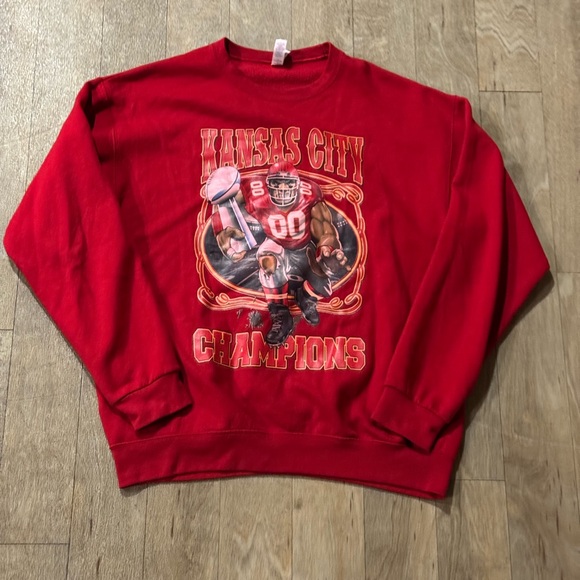 Jerzees Other - Vintage Kansas City Chiefs Crewneck Pullover Sweatshirt Red Size Large